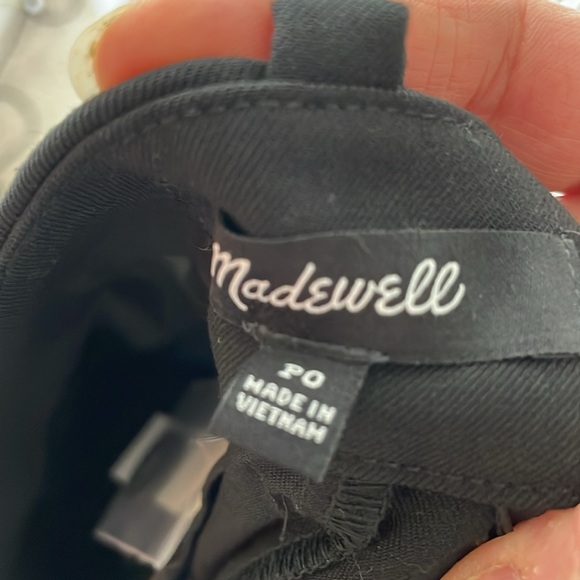 NEW WITH TAGS Madewell Black The Fairbanks Trouser Pant in Size 0 Petite NO364 - Picture 7 of 7